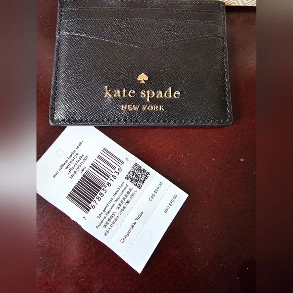 Kate Spade Black Saffiano Leather Small Wallet NWT - Picture 3 of 6